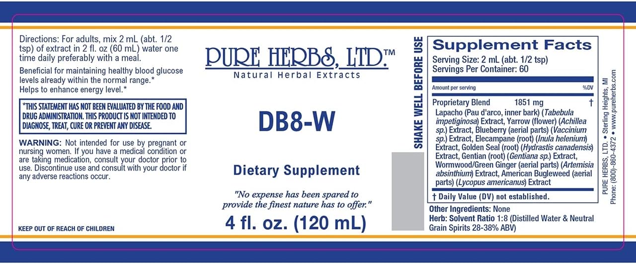 Pure Herbs, Ltd. DB8-W (4 oz.)