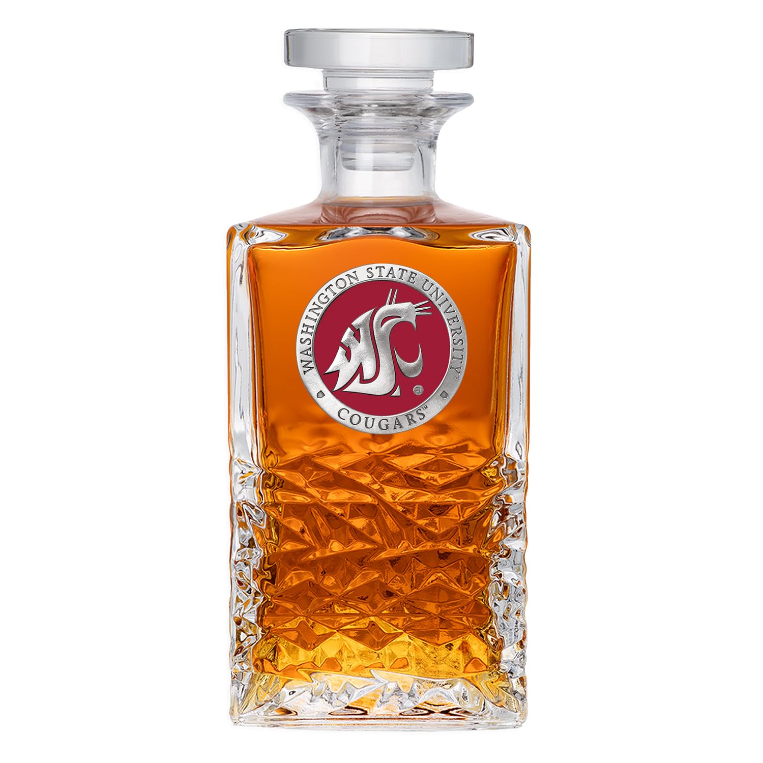 Heritage Pewter Washington State Heritage Decanter | 25 OZ Liquor Pourer | Expertly Crafted Pewter Glass