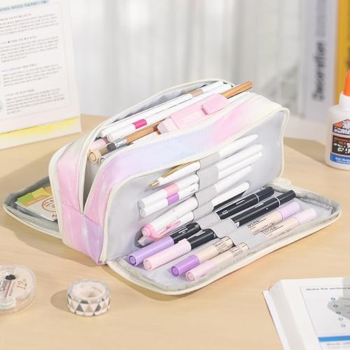 Miniatura 6 de CICIMELON Lapicera de gran capacidad con 3 compartimientos para la escuela, adolescente, niña y niño, hombre y mujer, Meteor