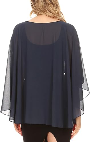 Miniatura 2 de Sakkas Anya - Capa de gasa suave para mujer, para boda, dama de honor, novia, bolero