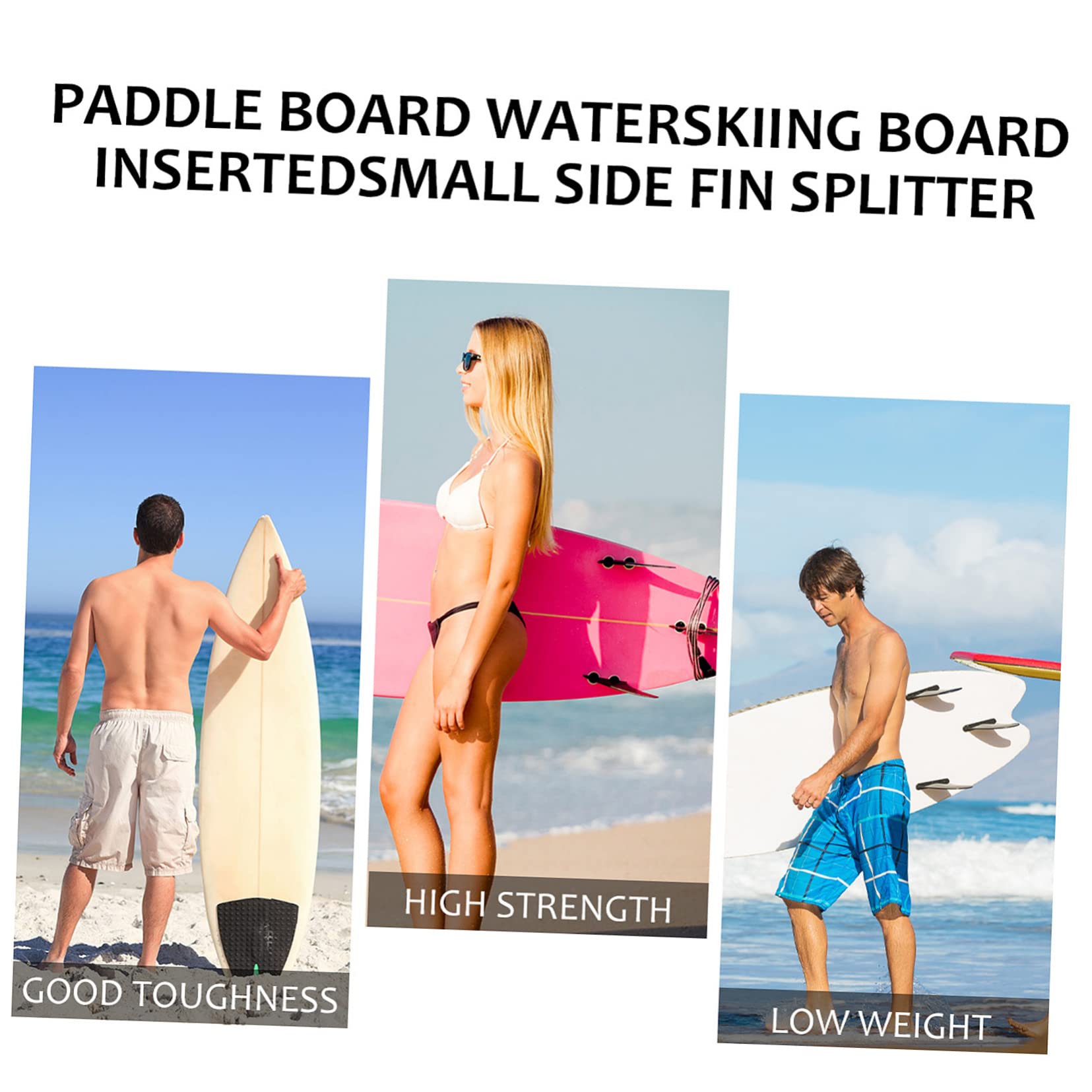 Aleta de Tabla de Surf de Nailon Clip, Paquete de 3 | Diseño Reforzado, para Surfboard, Negro, Cerrados y Rápidos, Sujeción Estable, Uso Deportivo
