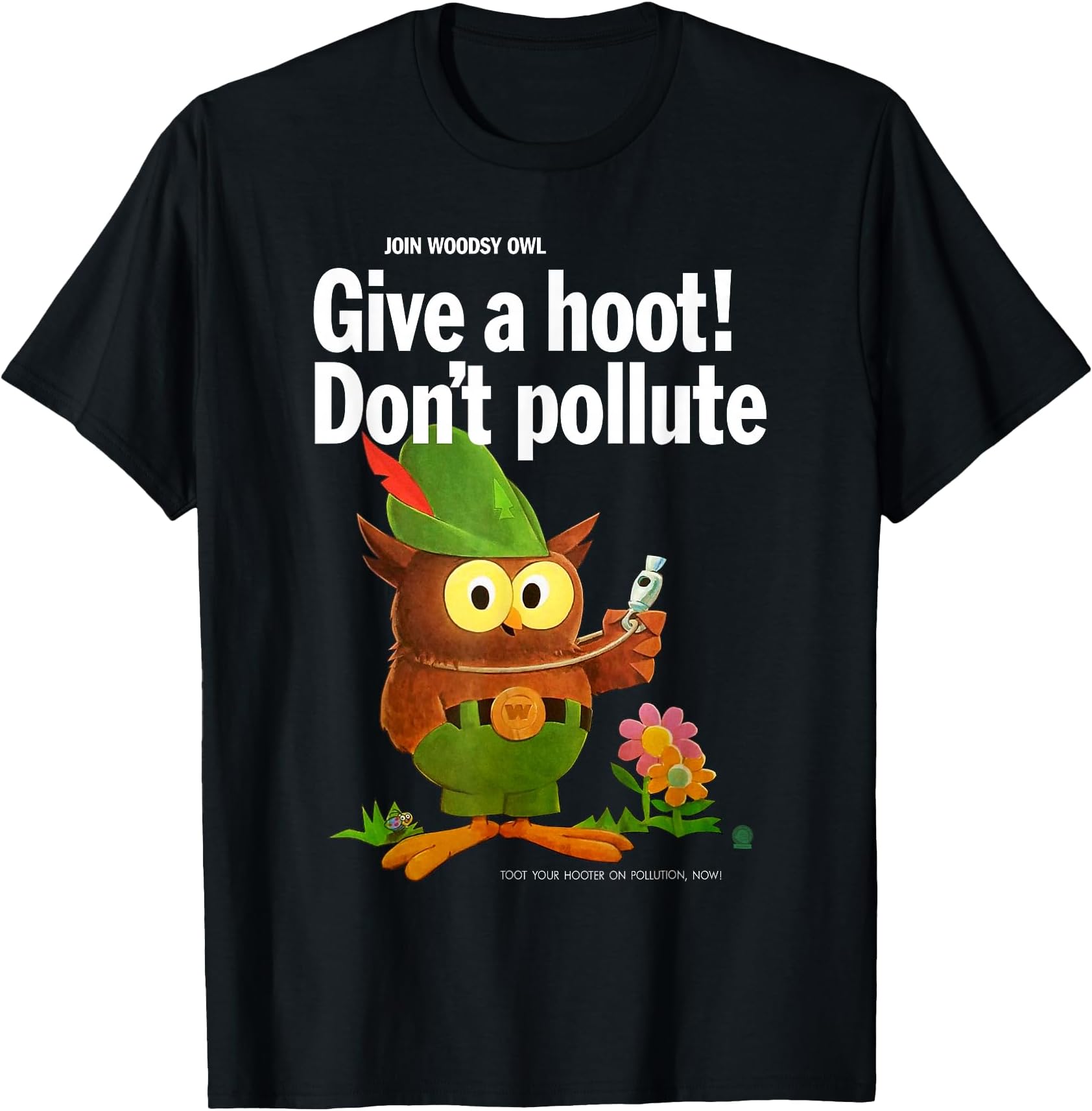 Woodsy Owl Retro Give a Hoot Don't Pollute T-Shirt