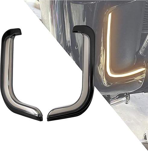 Luces LED de carenado inferior para motocicleta, luz intermitente, luz de circulación para Harley Touring Electra Glide Street Glide Road Glide Tri