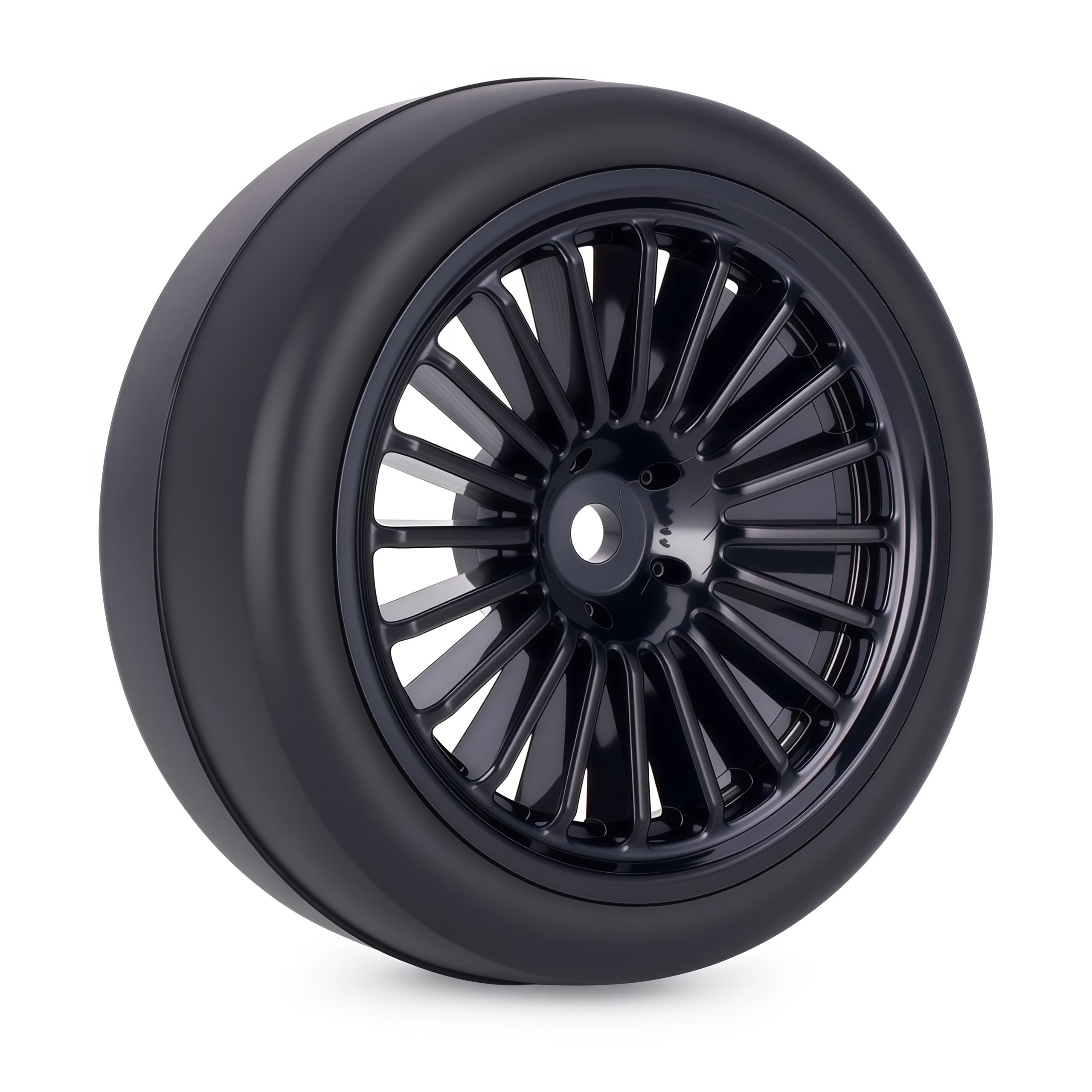 Amazon.co.jp: 4個 1/10 RCホイールとタイヤセット、65x26mm 接着済み