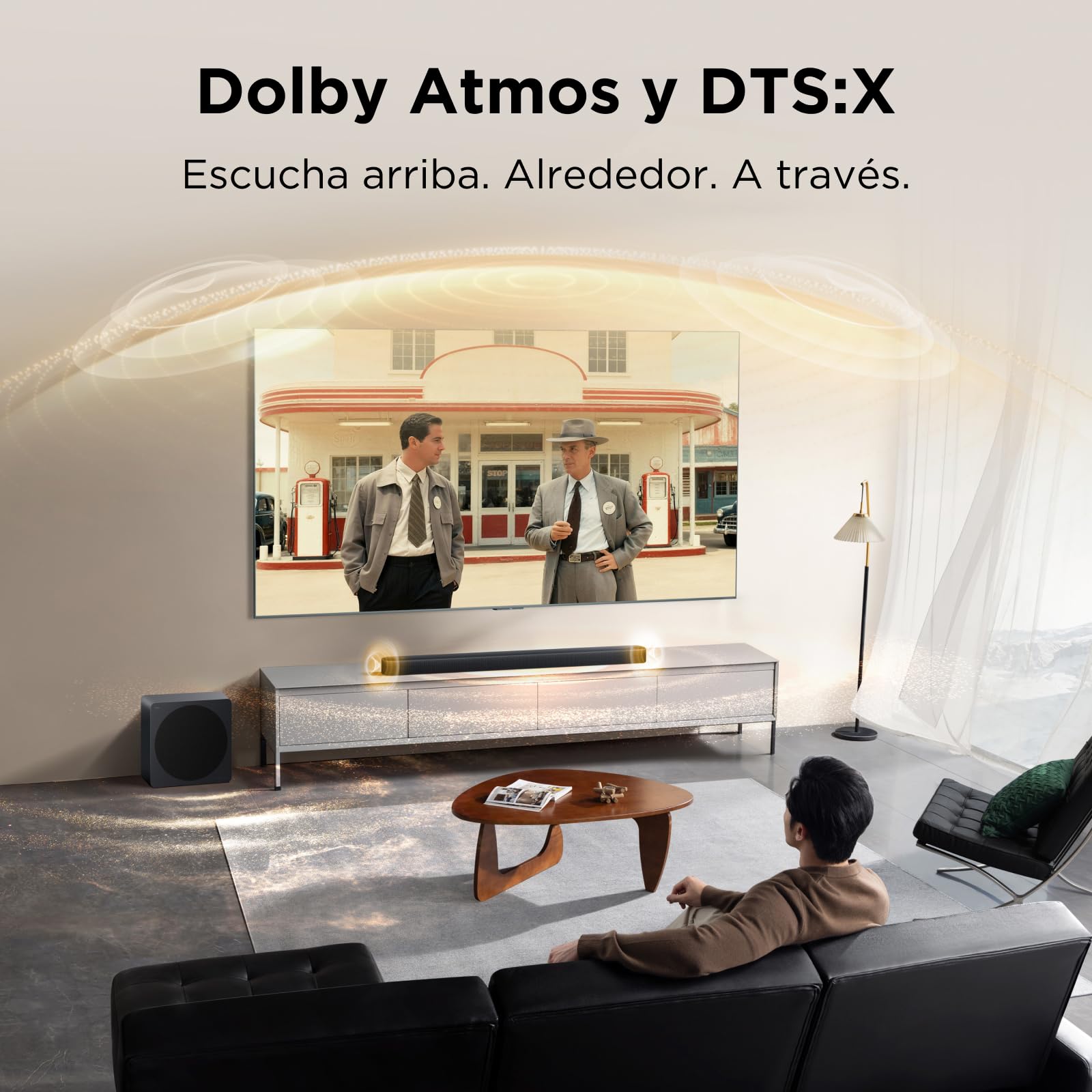 TCL A65K Barra de Sonido 3.1.2ch, Audio by Bang & Olufsen, Subwoofer Inalámbrico, 460W, Dolby Atmos & DTS:X, HDMI eARC, Bluetooth 5.3, Montaje en Pared, Control por App
