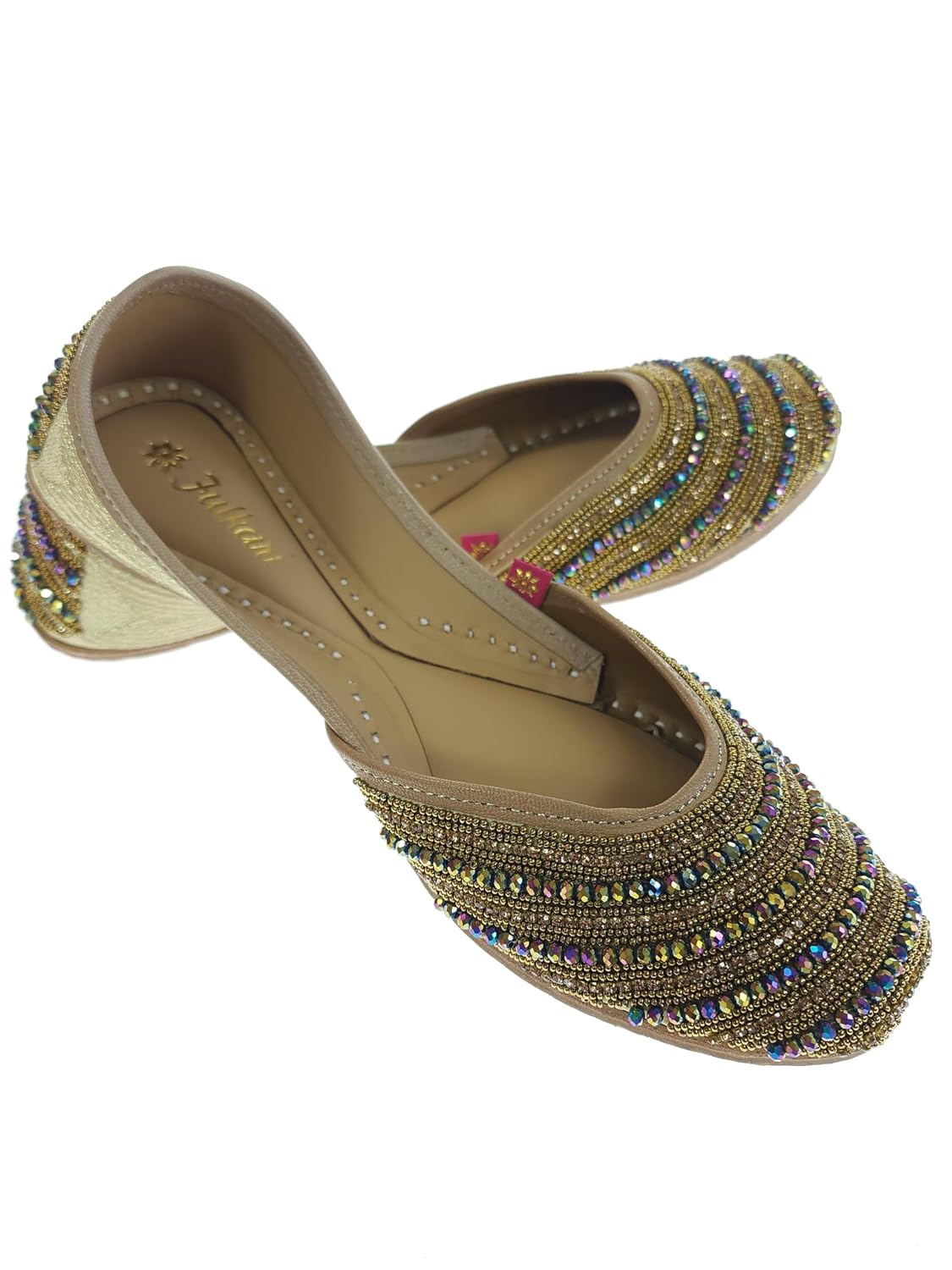 Fulkari Women Stone Copper Formal Genuine Soft Leather Jutis | Bite and Pinch Free Juttis | Punjabi Jutti | Girl's Wedding... - Review, Price and Buying Guide