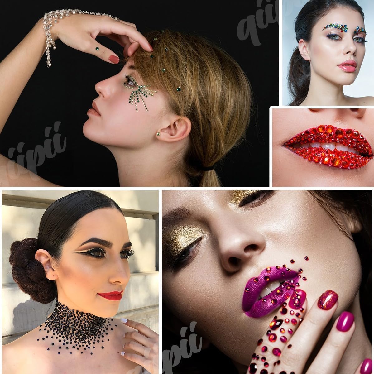 28 Types Green Jelly Resin Rhinestones w B7000 Jewelry Glue for Bedazzling Crafting 3-6mm Flatback Colorful Stones Gems Diamonds for Face Eyes Makeup DIY Crafts Tumblers Bottles Clothes Shoes - Image 6