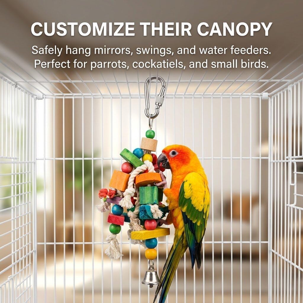 Bird Toys Conures Parrot Cage Hook Clips Stainless Steel 20Pcs image 4
