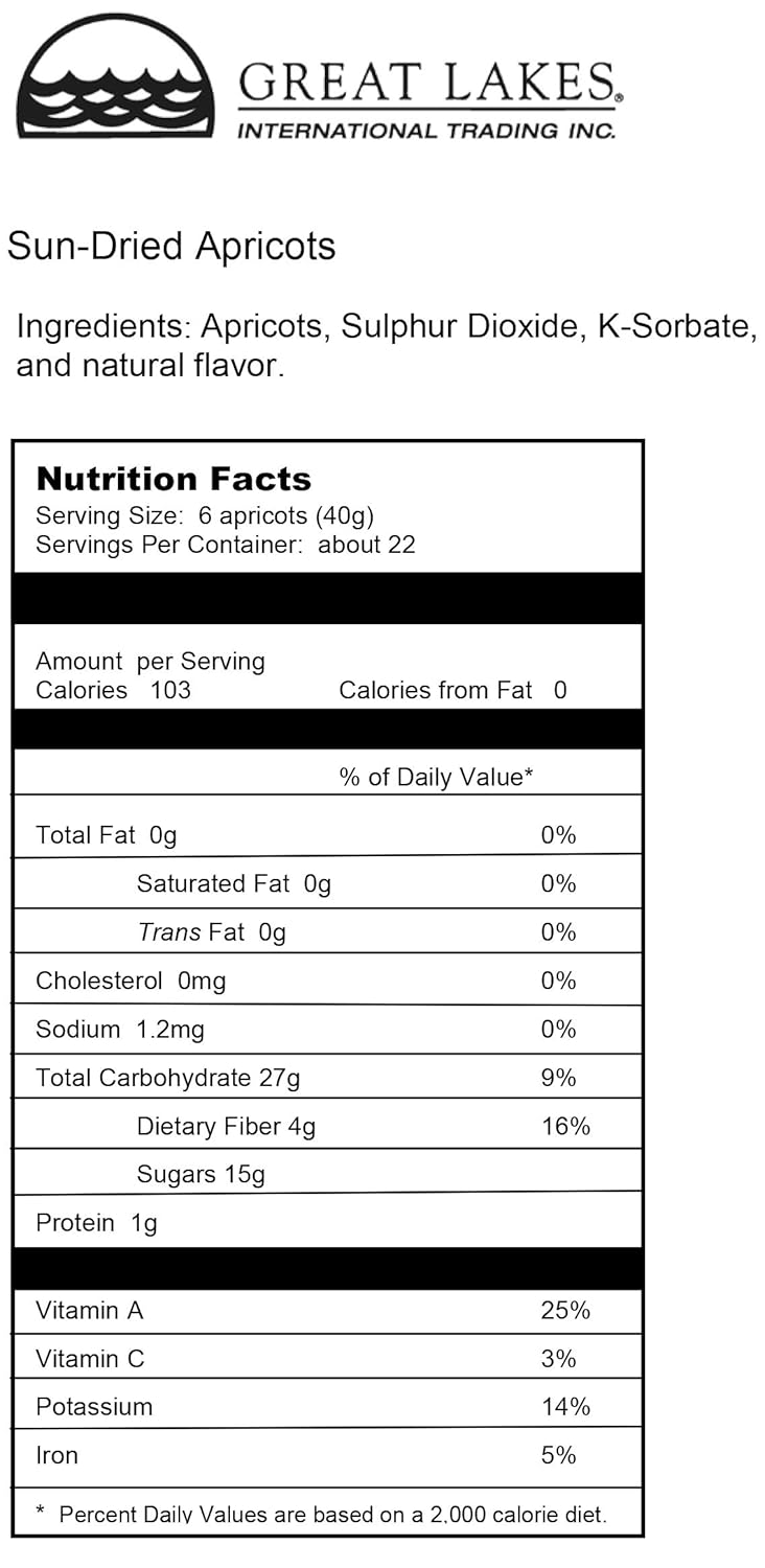 Great Lakes 2 Pound Apricot Bag