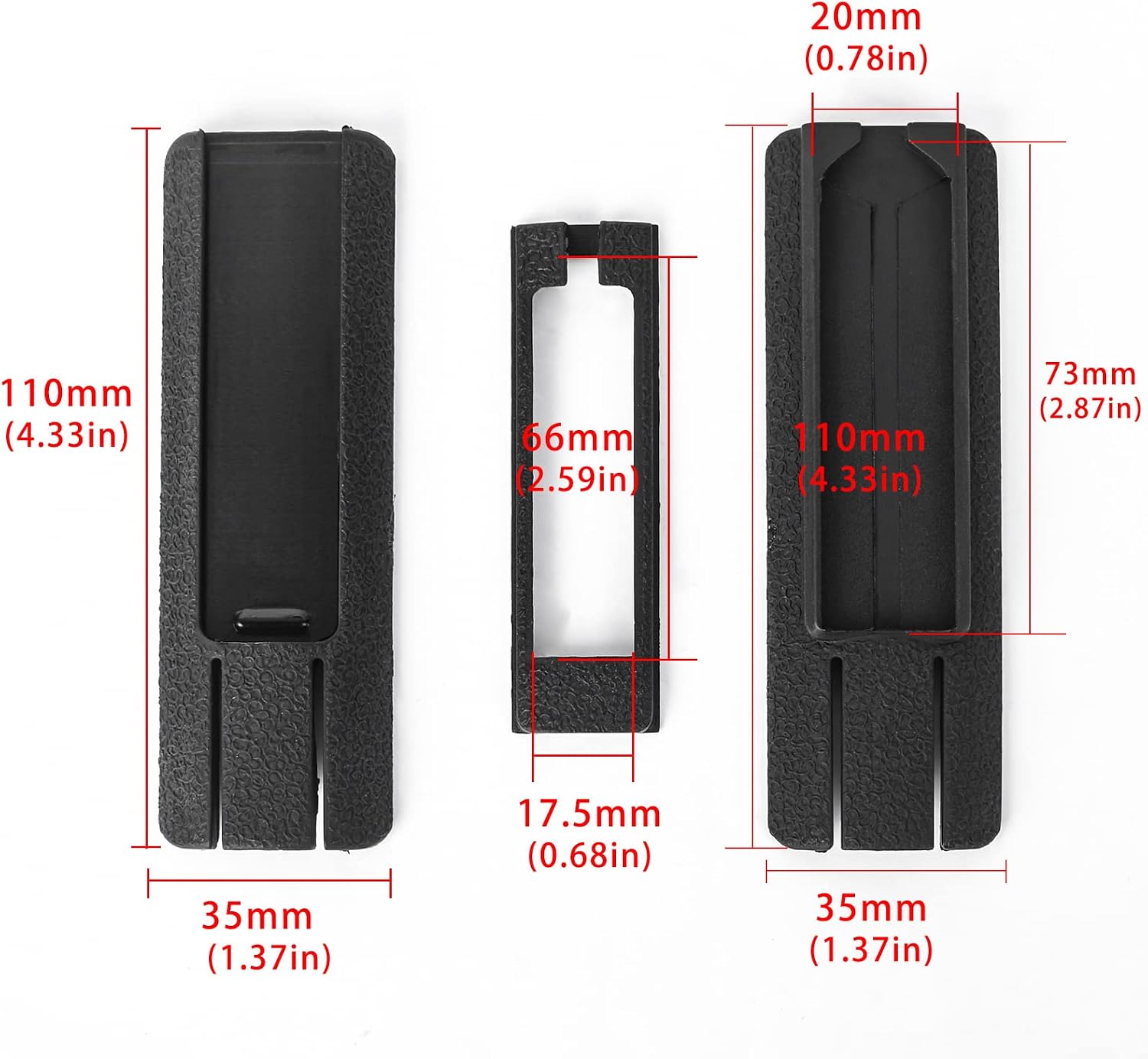 NOBUHIRO Remote Pressure Switch Mount, Pocket Panel Mount Kit Set for Tactical Flashlight DBAL PEQ 15, Suitable for 20mm Picatinny Rail (Black)