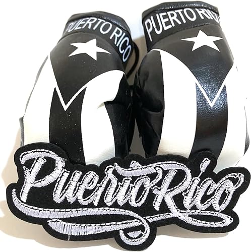 Miniatura 4 de Banderas de Puerto Rico para coches Guantes de Boxeo Set para bandera de coche Espejo retrovisor colgante Boricua Puerto Rican PR