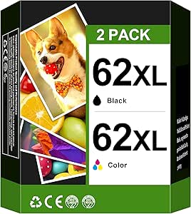 Cartucce Nero E Tri-color Per Stampanti HP Cartucce HP62XL Compatibili - 2 Pezzi, Per Stampanti Envy 5546, 5547, 5541, 5642 E Altri Modelli Epson 664 - Foto 8