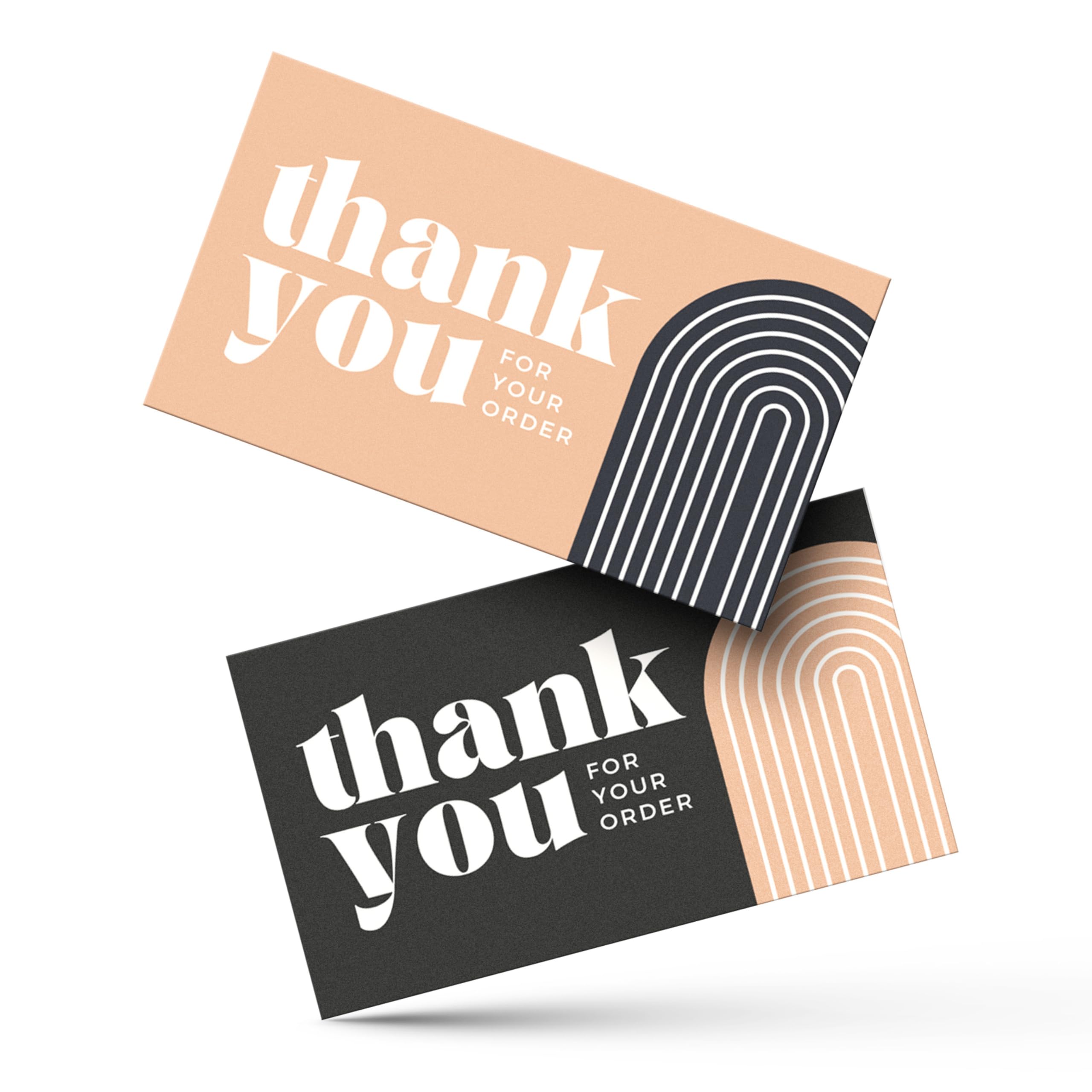 Tarjetas De Agradecimiento Con Pegatinas - 250 Unidades Y 500 Stickers | Para Negocios Y Tiendas Online