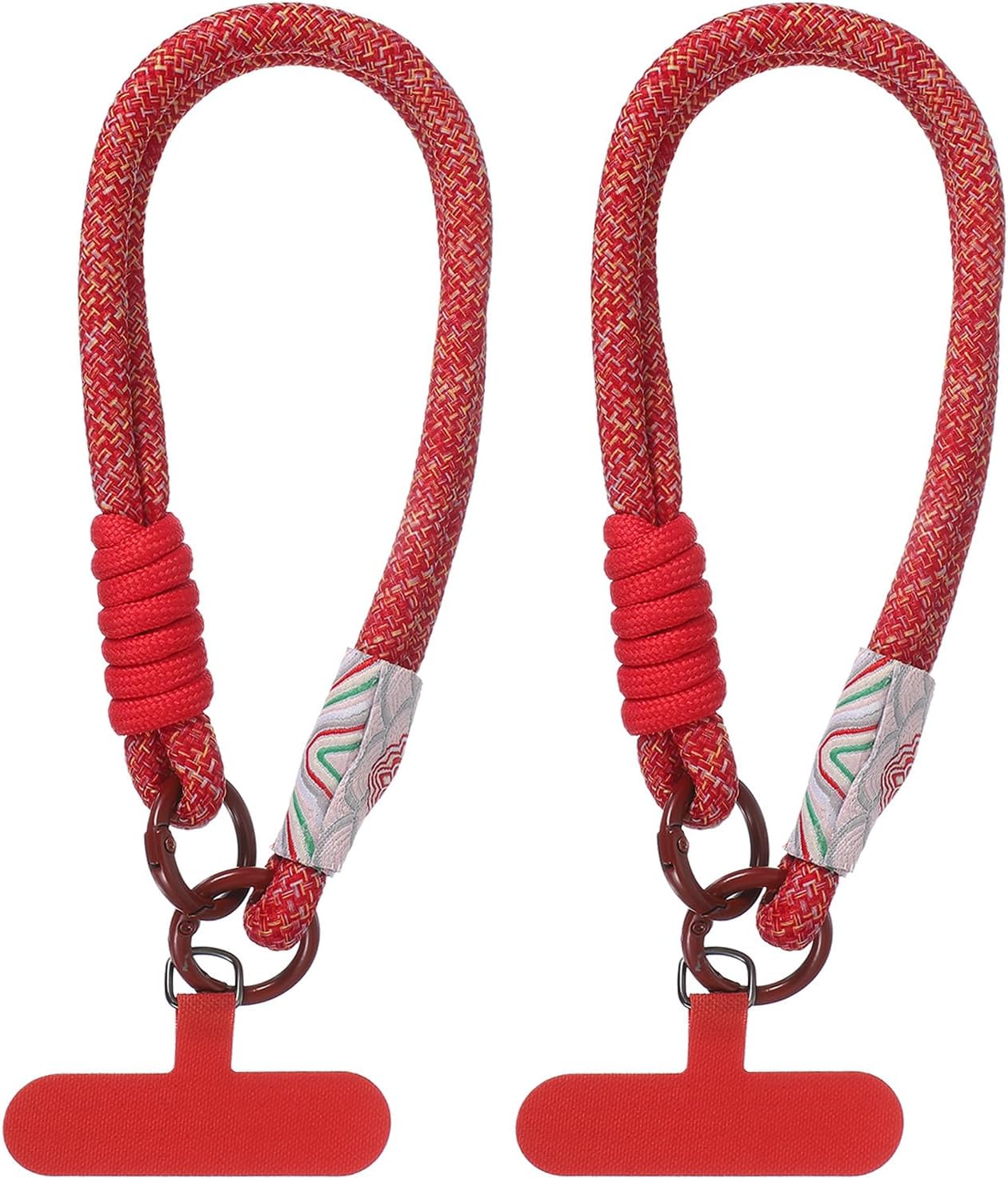 PATIKIL Cell Phone Wrist Lanyard, 2 Pcs Universal Phone Wrist Lanyard Hand Wrist Strap Anti Theft Strap with Pads, Red