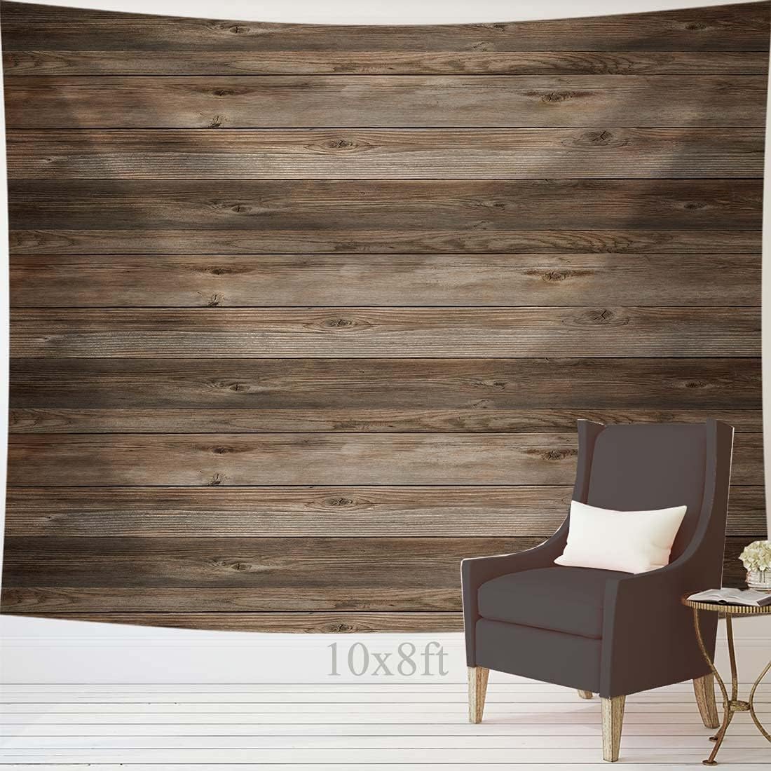 Best Cyber Deals 🔥 Allenjoy 10x8ft Fabric Rustic Wood Wall Photography Backdrop Supplies for Newborn Kid Baby Shower Children Birthday Party Cake Smash Decor Wooden Background Product Studio Photoshoot Props Favor