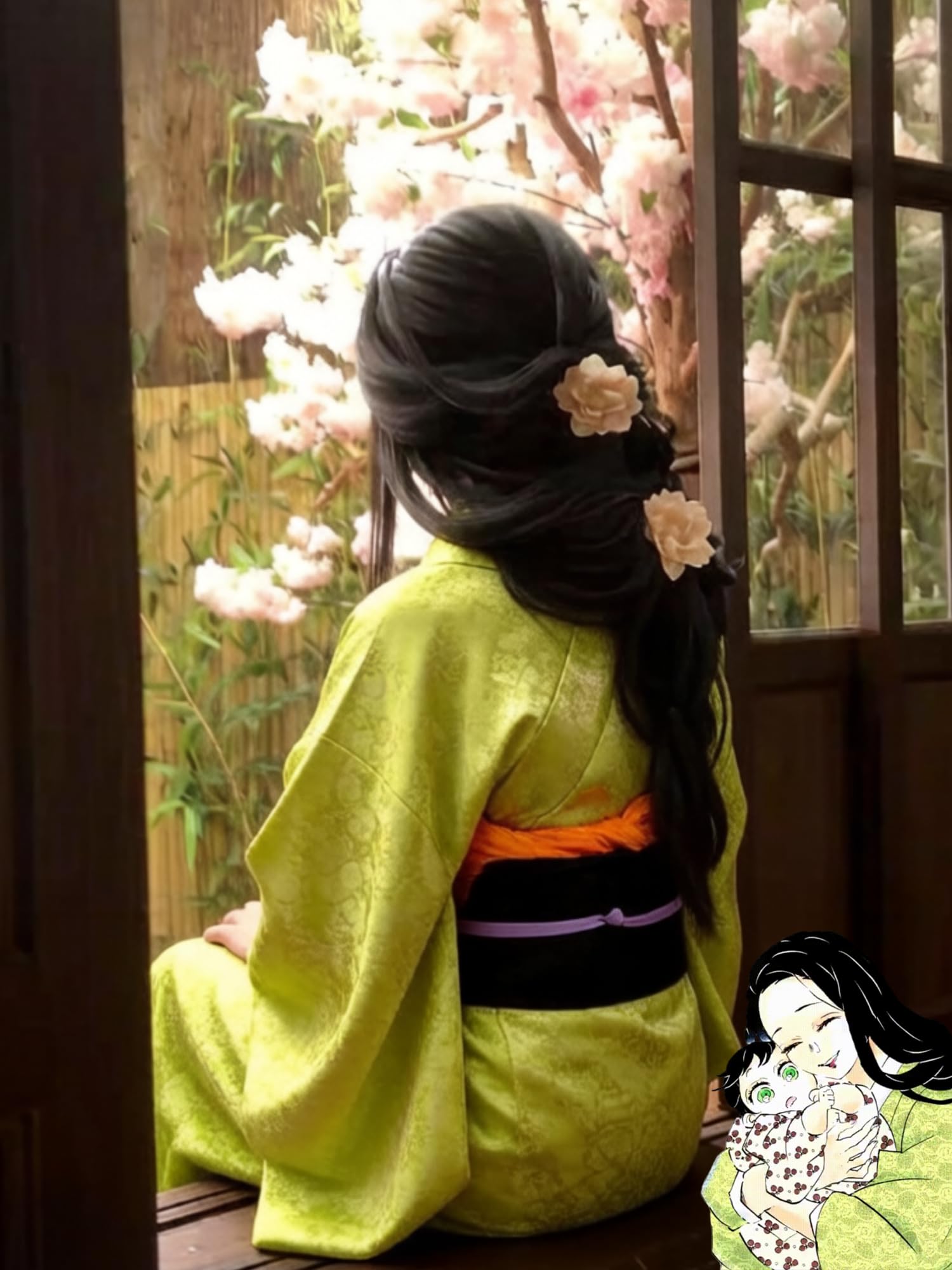Kanroji Mitsuri Cosplay Disfraz Kimono Disfraz Rosa Anime Mujer Uniforme Halloween Carnaval Disfraz