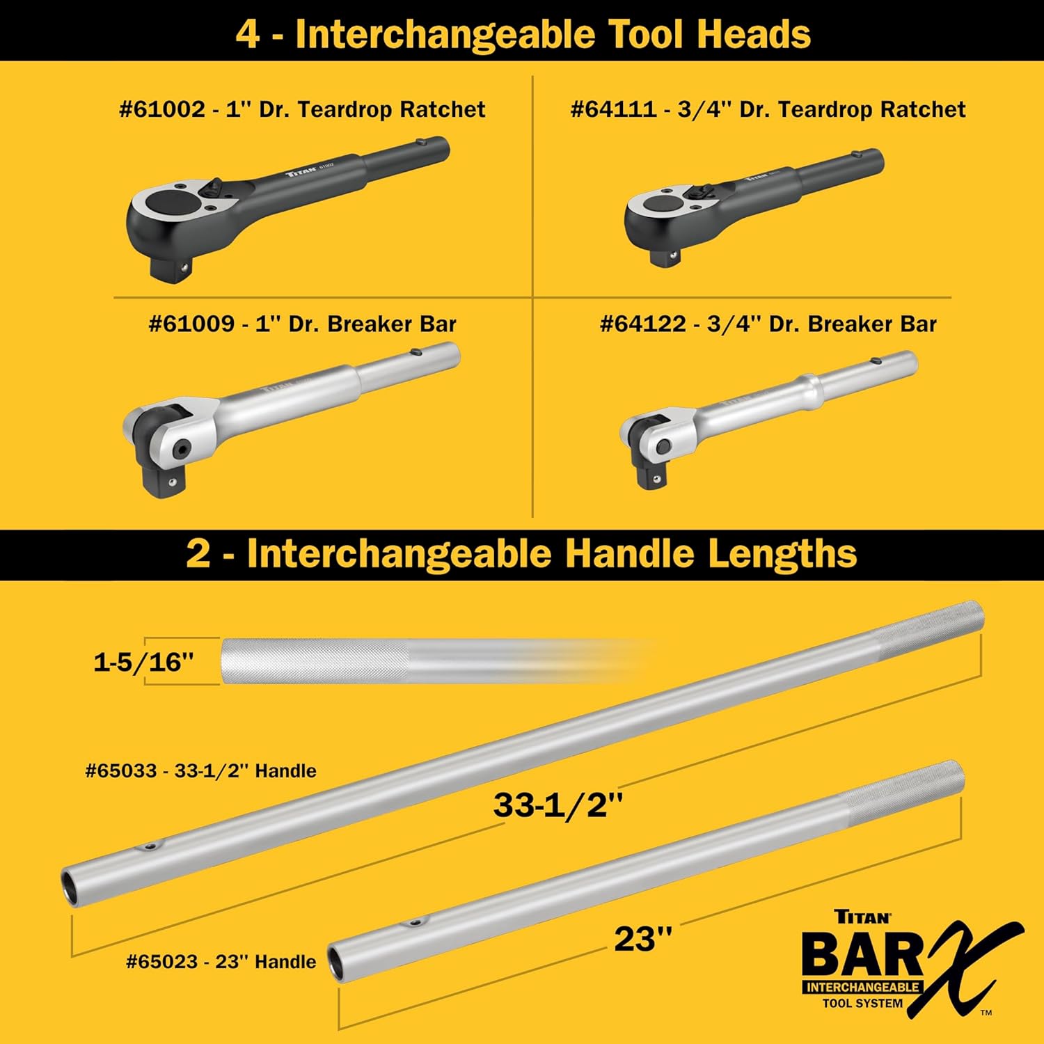 Titan Bar-X 65023 23-Inch Handle for Bar-X Ratchets and Breaker Bars