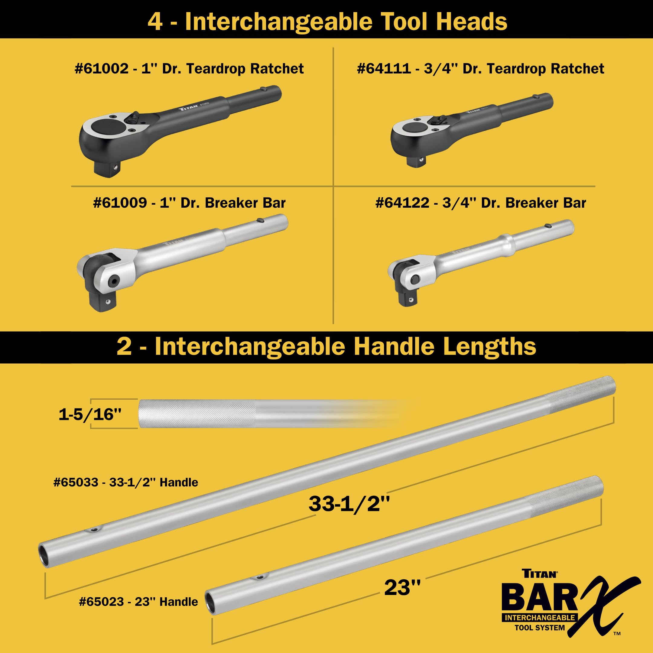 Titan Bar-X 3/4" Drive Ratchet Head -7