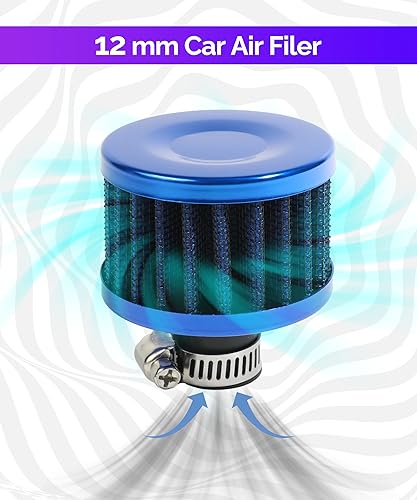 Miniatura 4 de RACOONA Filtro de respiradero, filtro de entrada de aire de 0.47 pulgadas, accesorios de automóvil, filtro de entrada de aire turbo para automóvil,