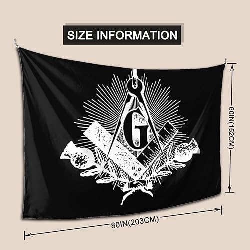 Miniatura 4 de Kkaingg Masonic compass square Tapestry Wall Hanging Tapestry Wall Tapestry for Bedroom Aesthetic Tapestry Hippie Tapestry 80 x 60 in