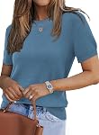 Arach&Cloz Women's Wool Blend Business Casual Loose Fit Summer Sweaters Outfits