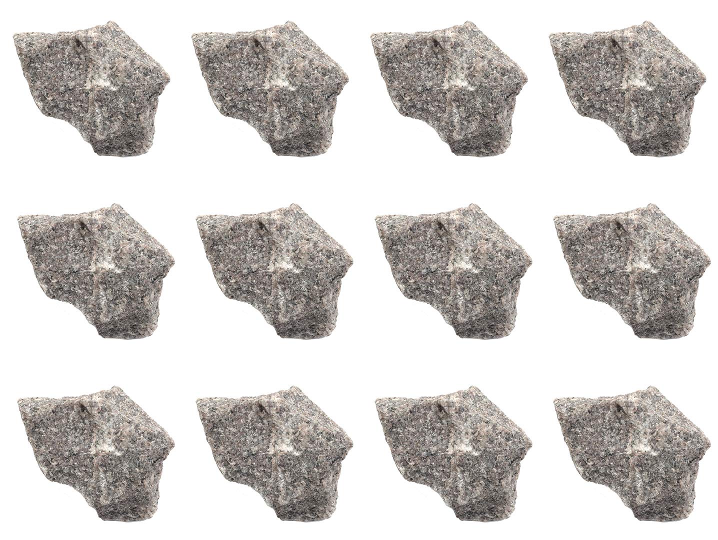 EISCO 12PK Raw Pink Granite, Igneous Rock Specimens - Approx. 1