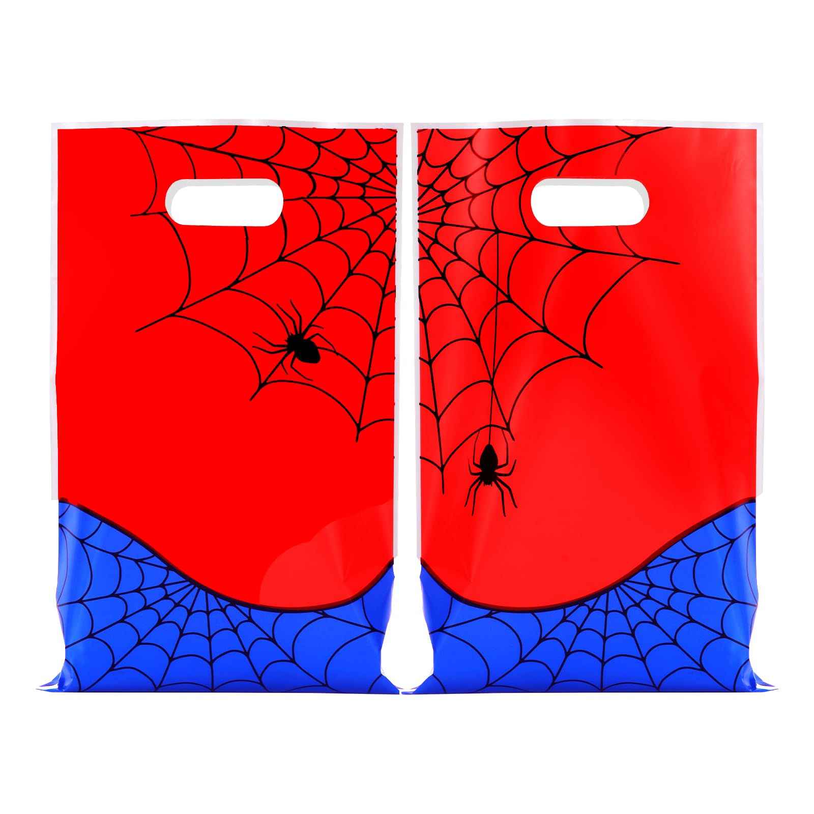 24 Pcs Small Gift Bags Bulk, Spider Web Gift Bag Party Favor Bags Treat Bags Double-sided Candy Bags for Party Favors Goody Bags Plastic Goodie Bags for Birthday Party for Spider Theme Decorations