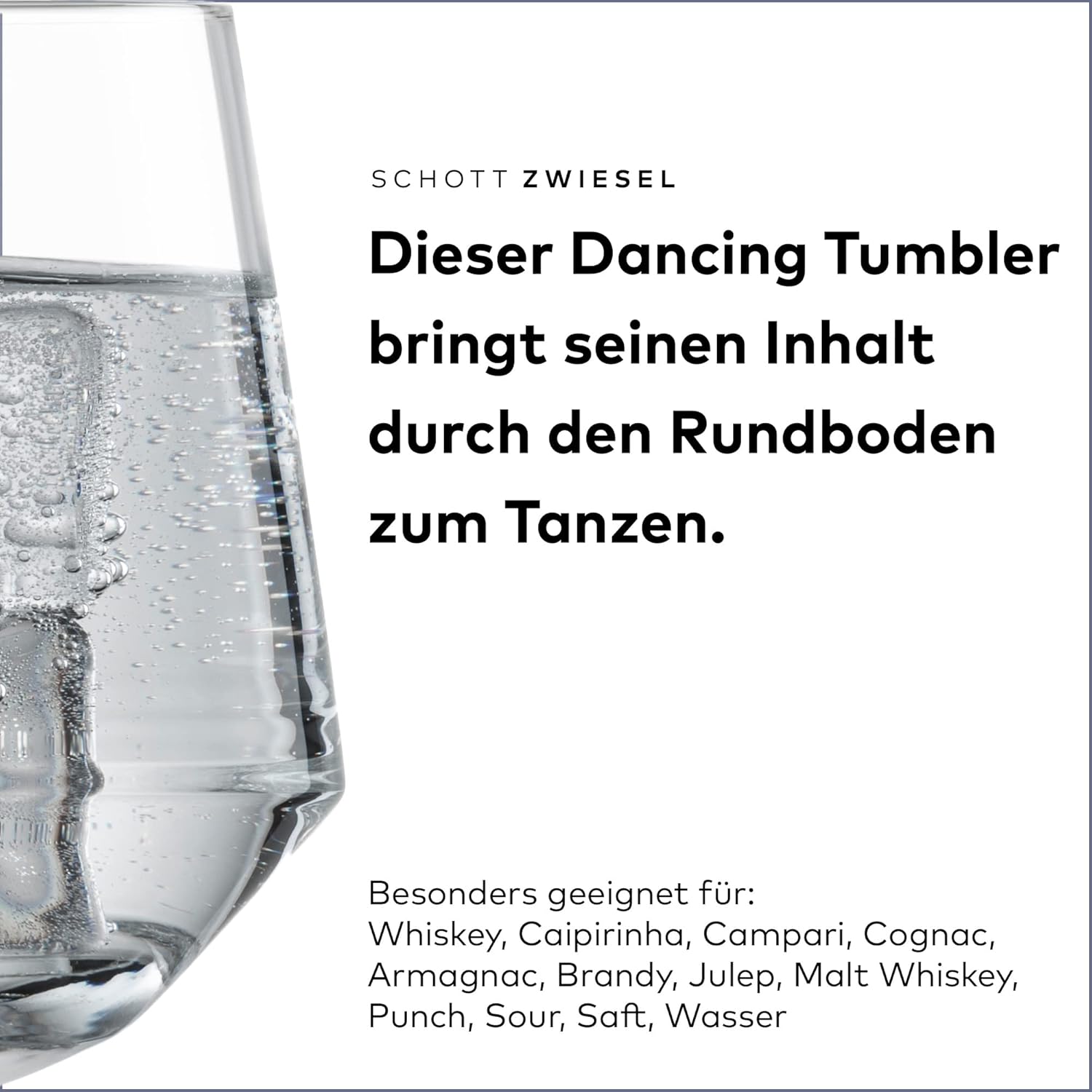 ZWIESEL GLAS Pure Dancing Tumbler (Set of 2), Dancing Cocktail Glasses, Dishwasher-Safe Tritan Crystal Glasses, Made in Germany (13 Ounce)