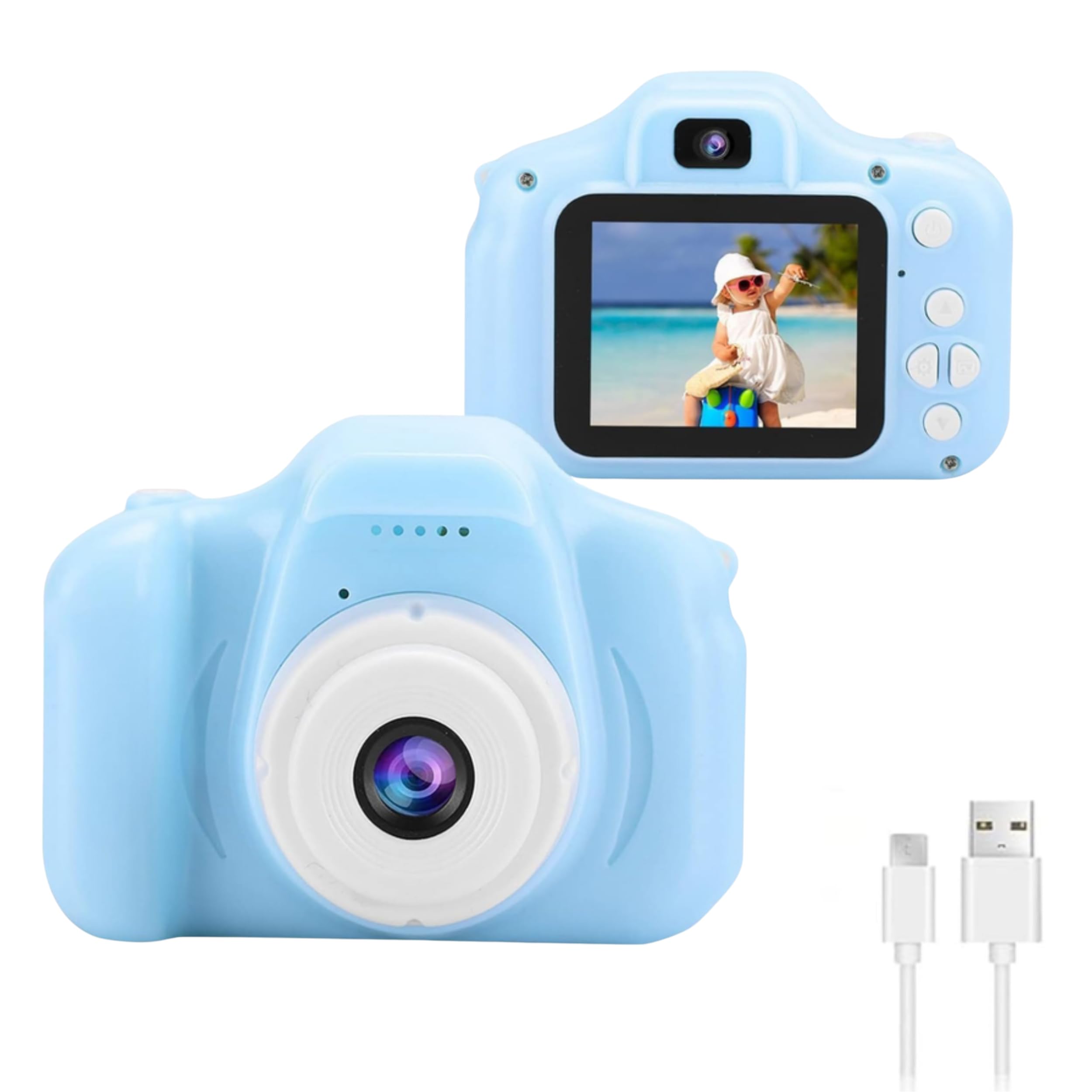 (1 Year Warranty) Digital Camera for Kids, 13MP HD Selfie & Video Camera Toy with Dual Lens, Games, Creative Filters, Rechargeable, Ideal Gift for Boys & Girls Ages 4–15 - Blue-picture-25