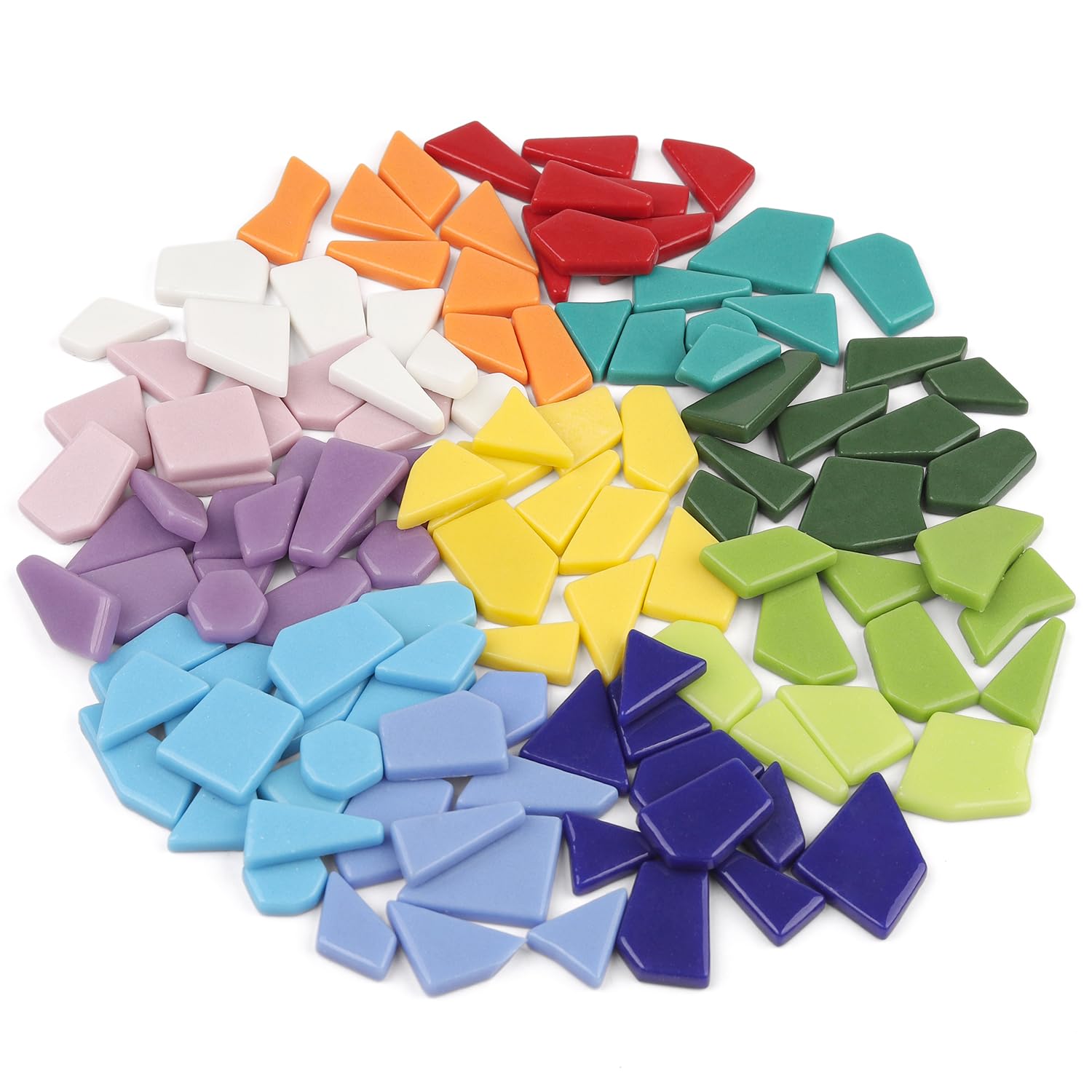 Youway Style Glass Mosaic Tiles for Crafts Bulk,200g Broken Mosaic Glass Pieces for Garden Mosaic Crafts,DIY Mosaic Supplies,Holiday & Christmas Mosaic Decorations