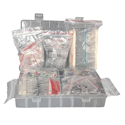 THE STYLE SUTRA Resistor Assortment Kit Led Diodes Capacitor Transistor Wstorage Box for DIY