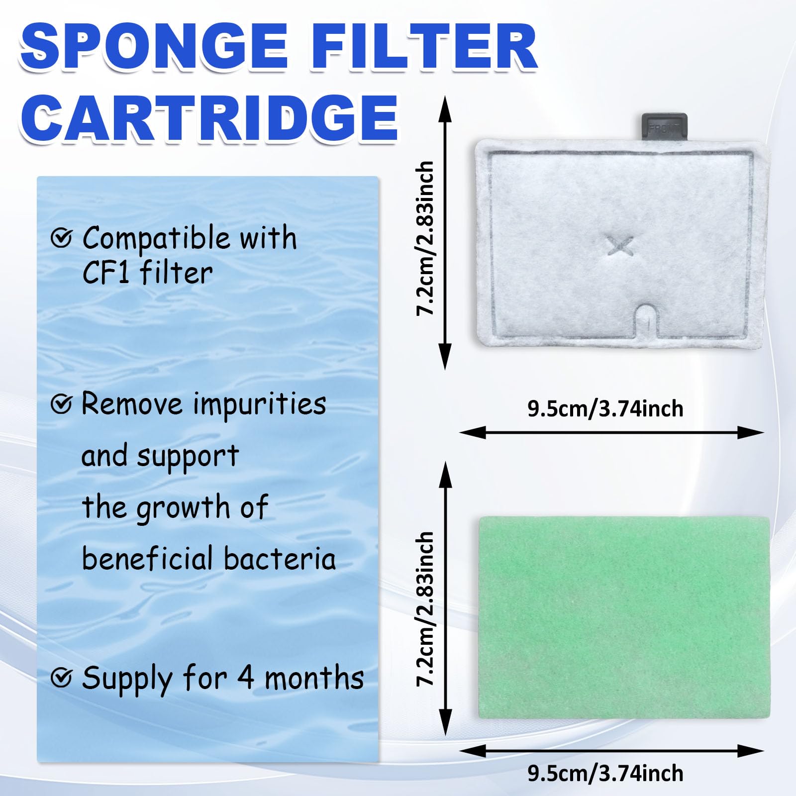 VOIDHUES Compatible With for Interpet Internal CF1 Filter Service Pack 4 Month Fish Tank Filter Cartridges (4 X Filter Cartridges - Image 2