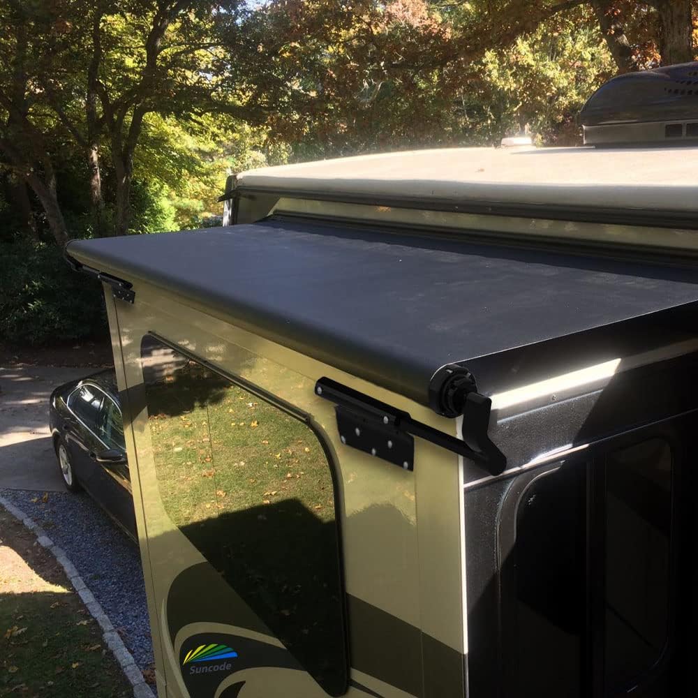 Suncode Slide Topper Awning Black RV Slide Out Awning Slide Out Protection Modular Designed for RVs,Travel Trailers,5th Wheels,and Motorhomes 8'1"(7'7"Fabric)