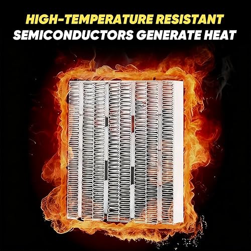 Miniatura 6 de Saker - Potente cañón de calefacción portátil de 3000 W para uso en exteriores e interiores, calentador eléctrico PTC para espacios pequeños con