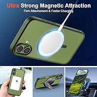Vista 1318 de SUPFINE Funda magnética para iPhone 11 (compatible con MagSafe) (protección contra caídas de grado militar), translúcida mate a prueba de golpes
