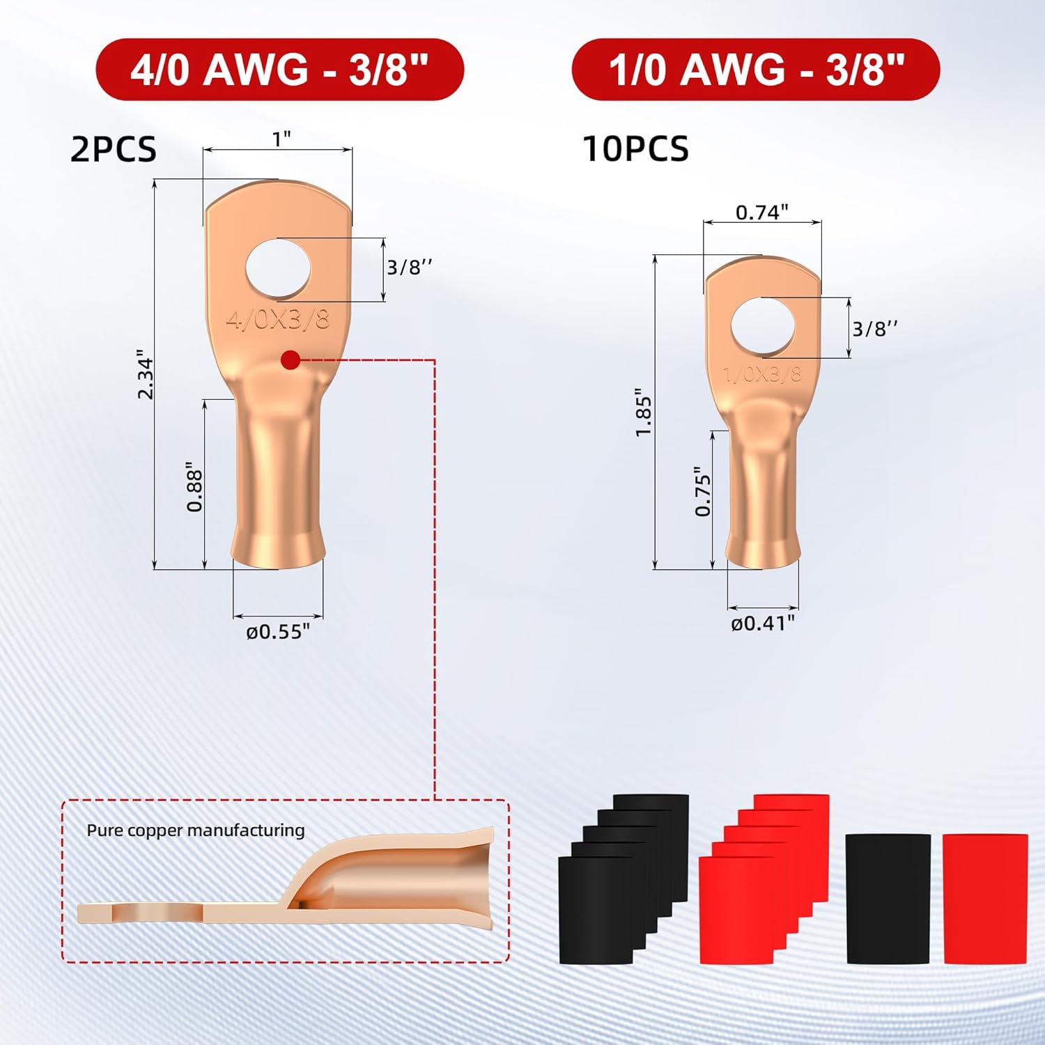600A Power Distribution Block 12V Bus Bar 6 x 3/8" (M10) Terminal Studs 12 Volt Battery Busbar for Boat Automotive Solar
