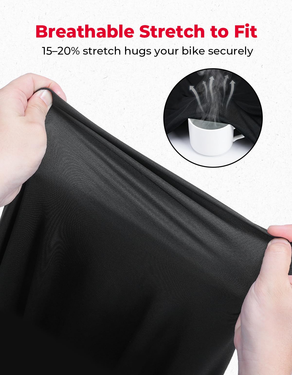 KEMIMOTO Telo Coprimoto Interno, Telo Antipolvere Moto Elasticizzato con Gancio di Sicurezza, Copertura Moto Traspirante per Motociclo, Scooter, Cruiser, Touring e Adventure