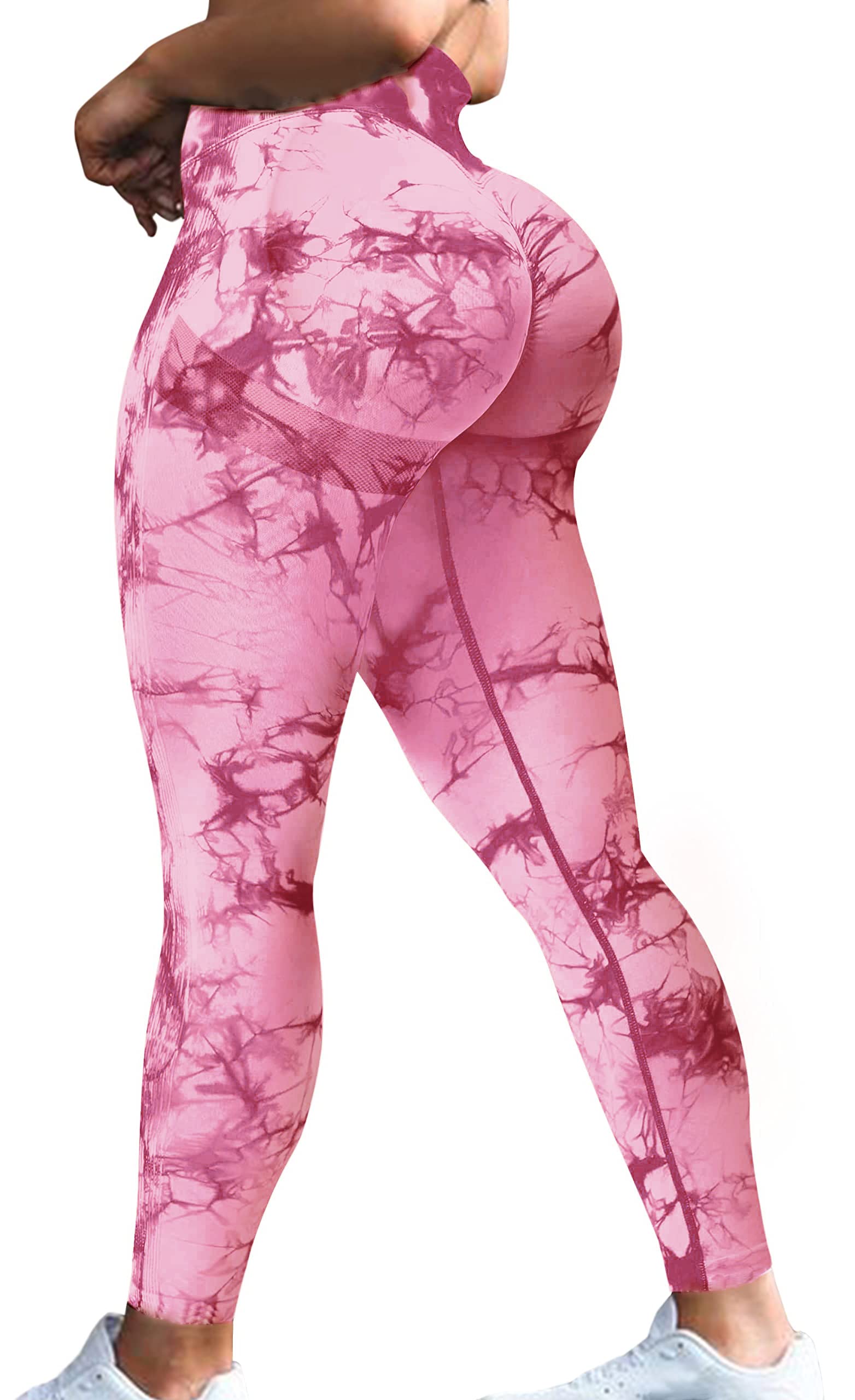 Vozobi Tiktok Trending Leggings Women's High Waist Smile Contour Booty Leggings Scrunch Butt Lift Workout Seamless Yoga Pants — view 70