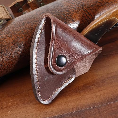 Miniatura 5 de Funda de cuero para hacha, funda protectora para hacha, cubierta de cuero para la cabeza del hacha, funda de seguridad para acampar al aire libre