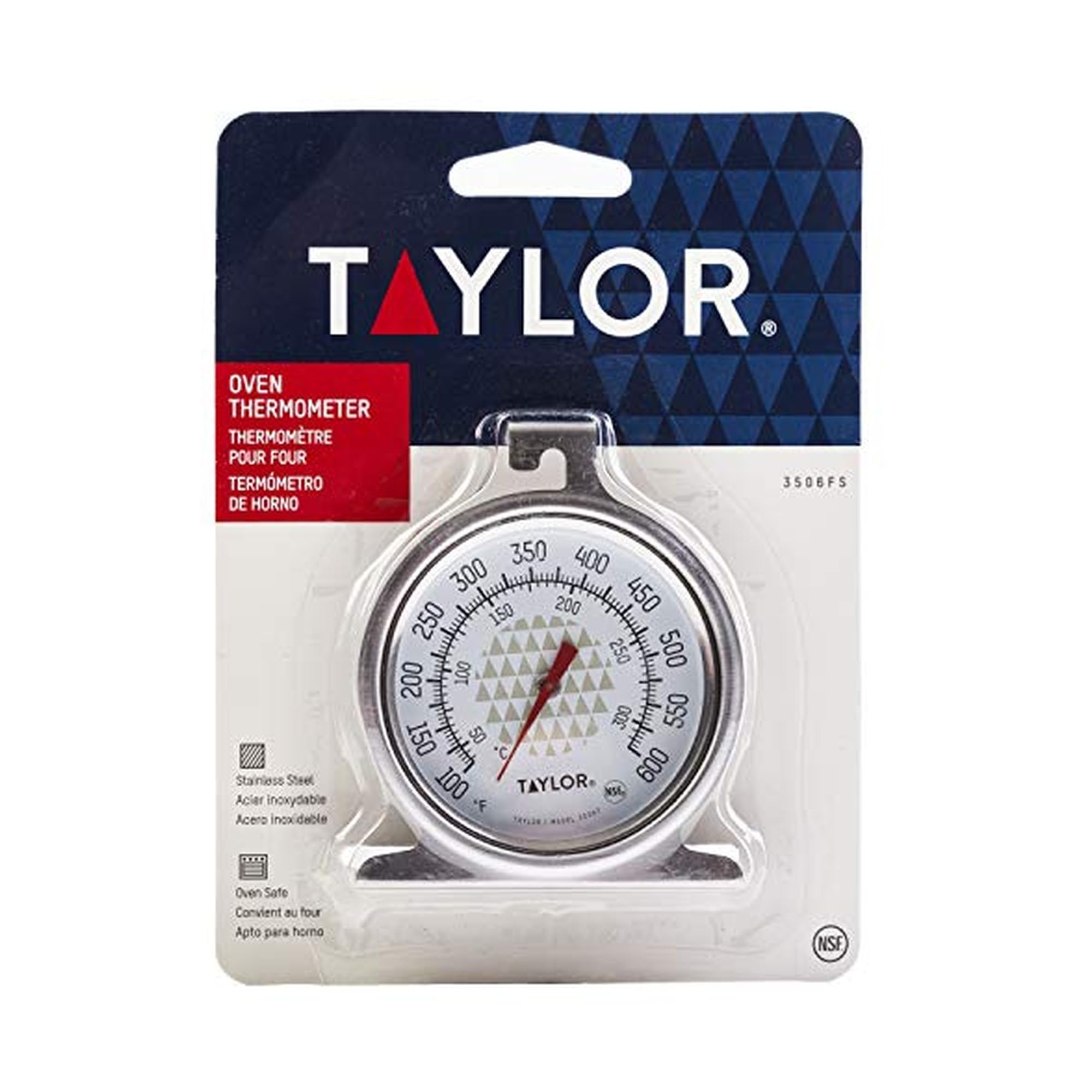 Taylor 3506FS Trutemp 2.5" Oven Dial Thermometer,Silver