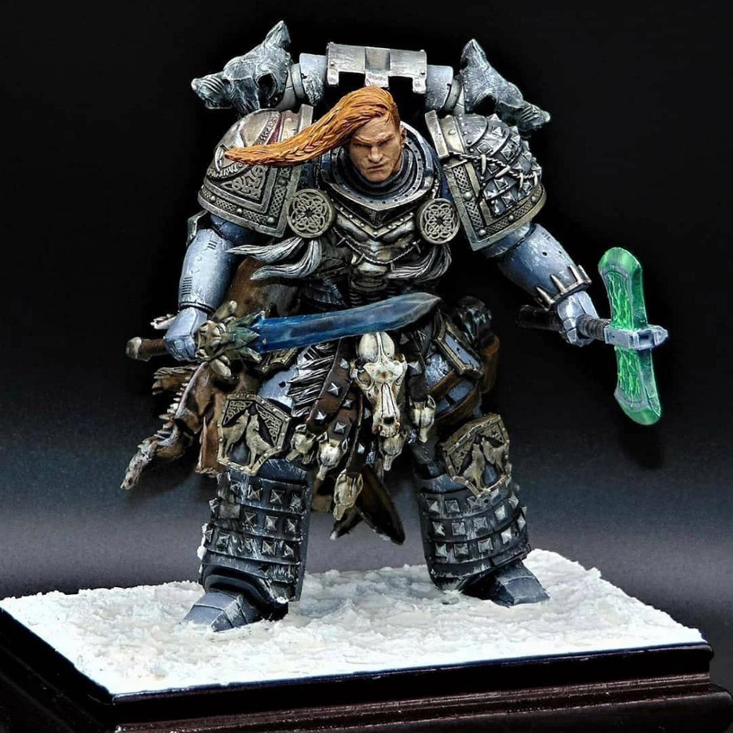 Loup Esprit Guerrier figurine 75mm résine sans défaut de moulage kit 1/24 à assembler RA-096