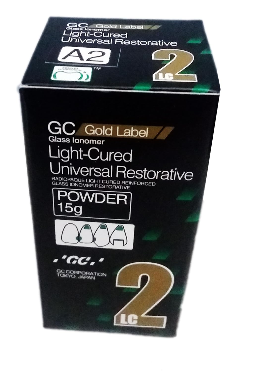 GC 002505 Fuji II LC Light Cure Universal Restorative Powder 15 Gm A2 000196
