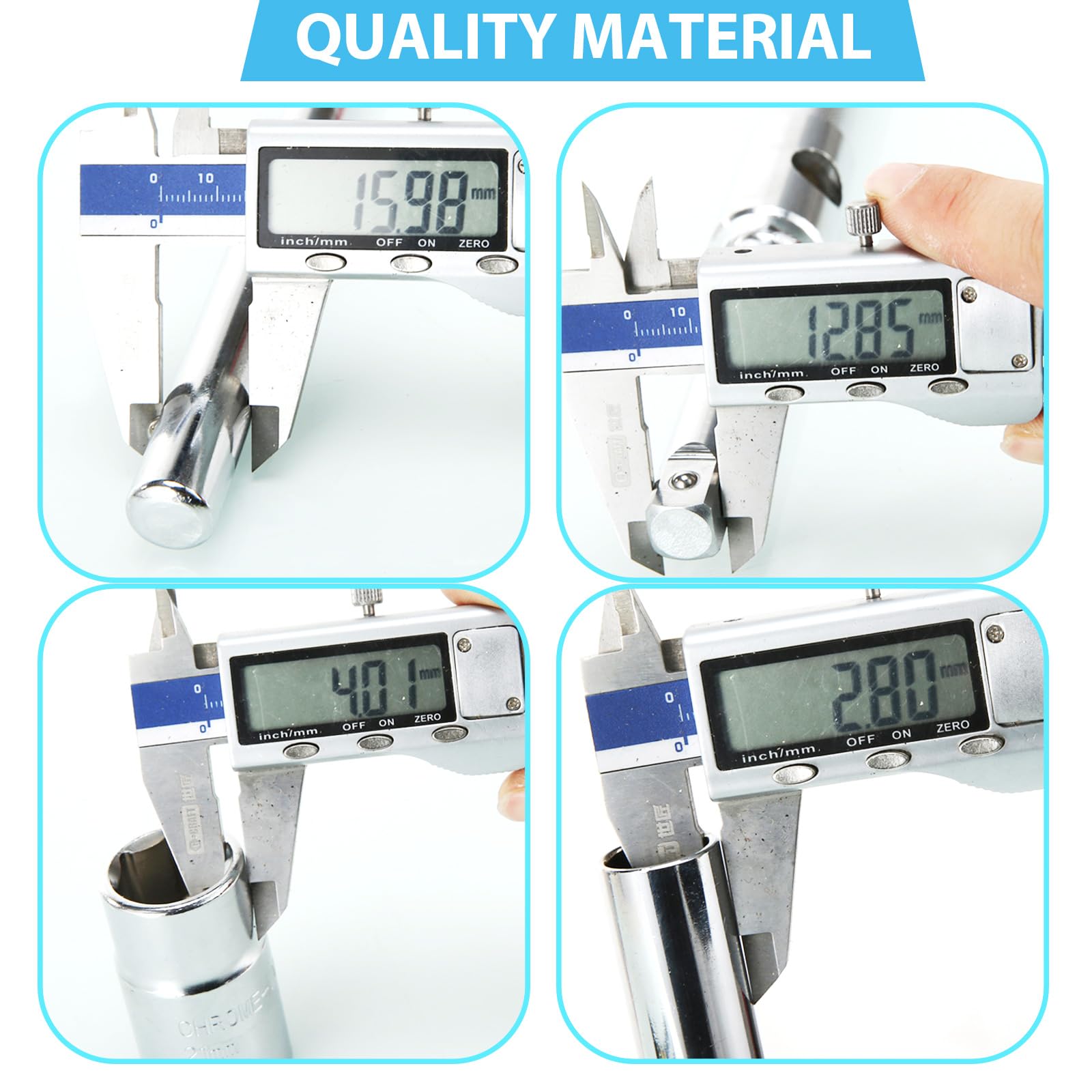 23" Universal Extended Lug Wrench, 4 Way Tire Iron Nut Wrench Set - View #14