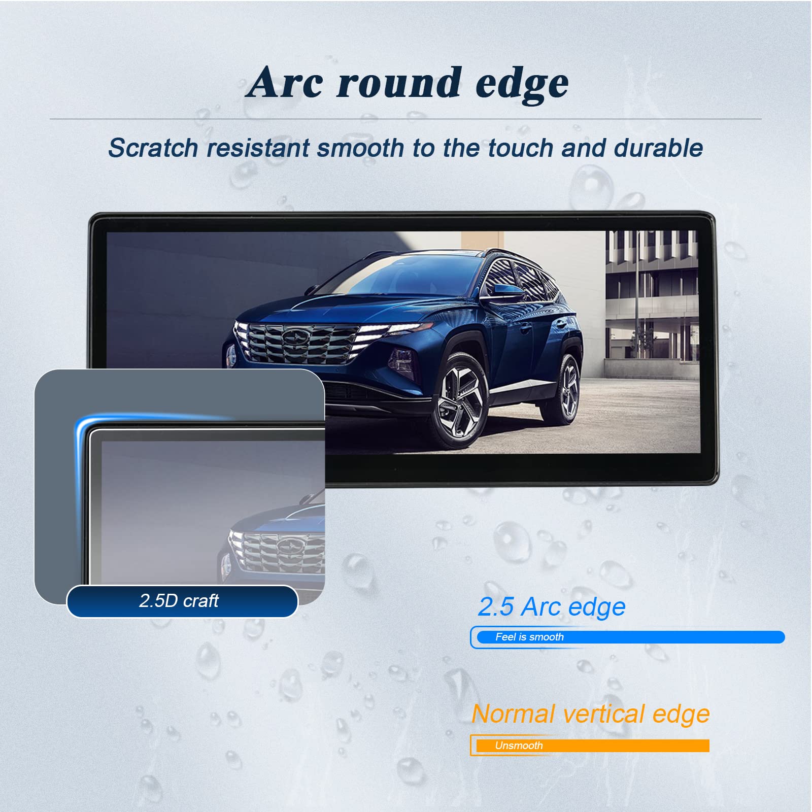 SKTU Pellicola Protettiva compatibile con Hyundai Tucson NX4 2021-2023 10,25'' Schermo Vetro Temperato Antigraffio Anti Impronta 9H Durezza SKTU Pellicola Protettiva compatibile con Hyundai Tucson NX4 2021-2023 10,25'' Schermo Vetro Temperato Antigraffio Anti Impronta 9H Durezza