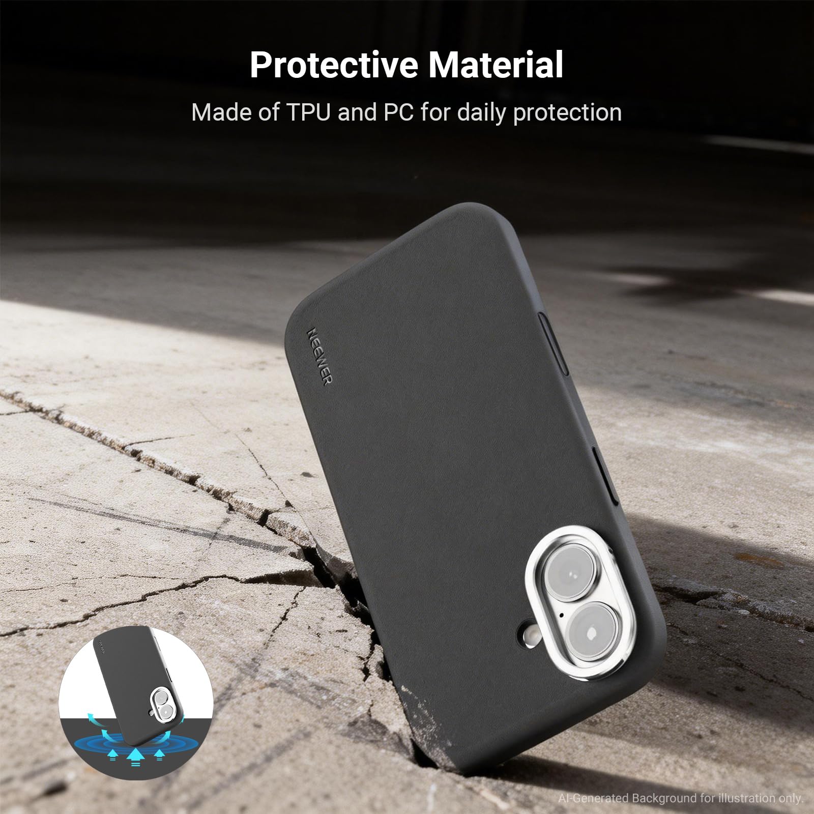 NEEWER Etui na telefon dla 17 sam, telefon komórkowy Modułowy futerał ochronny TPU/PC z filtrem pierścieniowym 67 mm, płyta tylna obiektywu 17 mm, adapter do montażu obiektywu T kompatybilny z