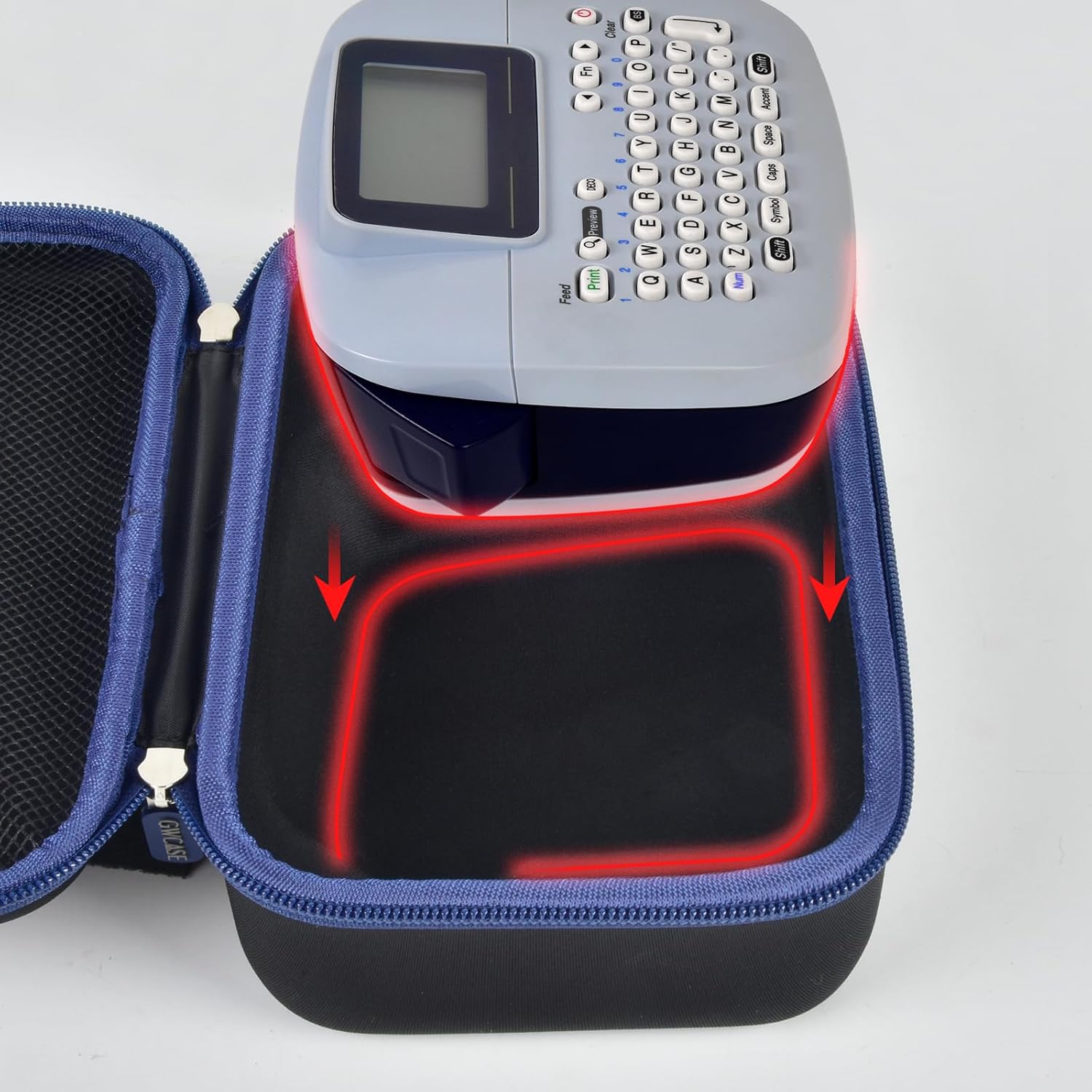 Case Compatible with Brother for P-Touch PTM95/ PT90/ PT45M Handy Label Maker, Storage Holder Carrying Organizer Bag for Label Tapes, AC Adapter, Charging Cables, Batteries, Black (Box Only) - Image 3