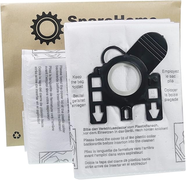 SpareHome® 10 High Performance Bags H60 Compatible with Hoover Enigma TE70EN21, TELIOS TE70TE12001 Vacuum Cleaners