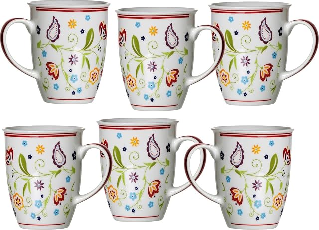 Ritzenhoff & Breker Zestaw kubków do kawy Doppio Shanti, 6-częściowy, porcelana, 320 ml