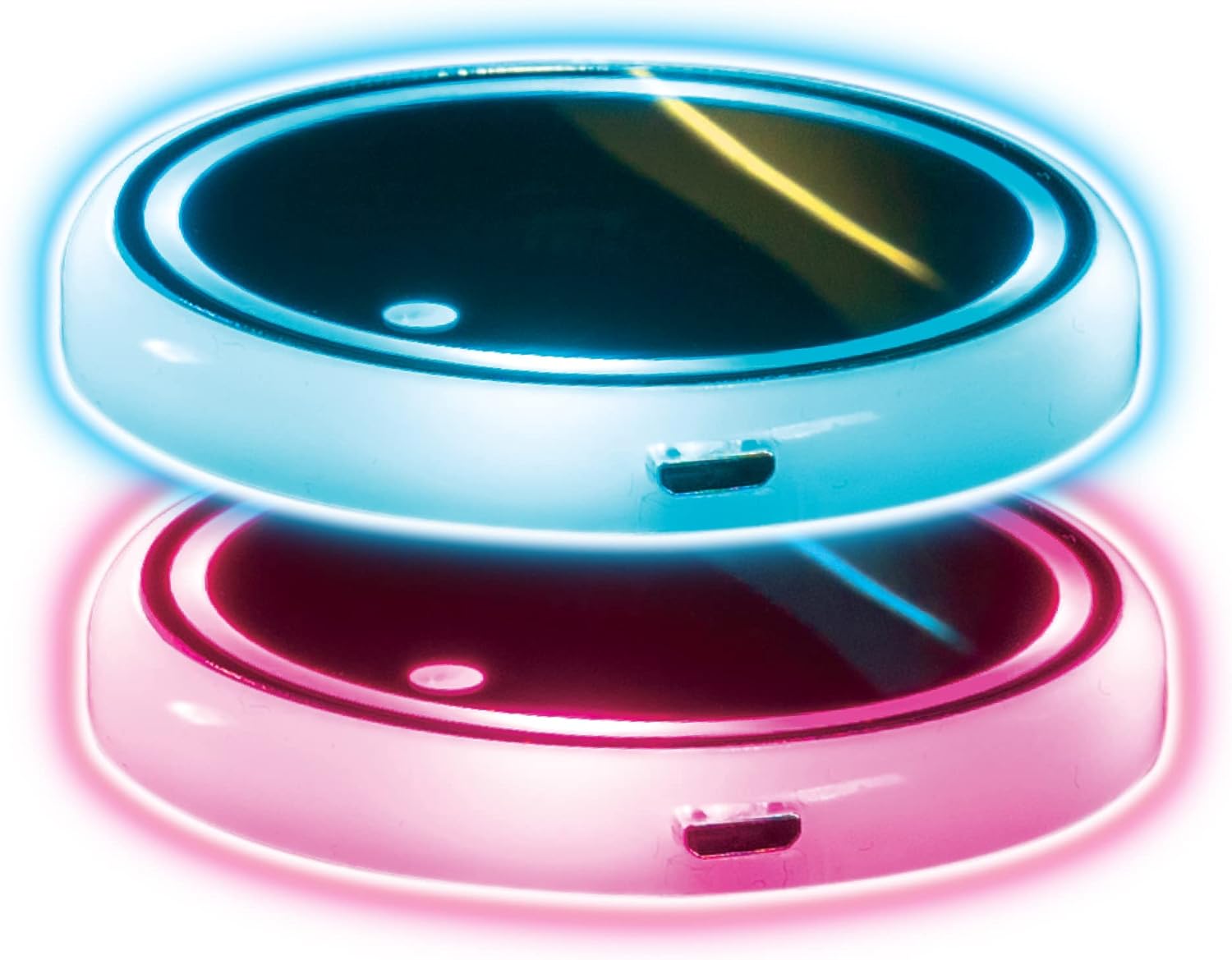 Skylar 2 Pack LED Coasters for Drinks USB Rechargeable