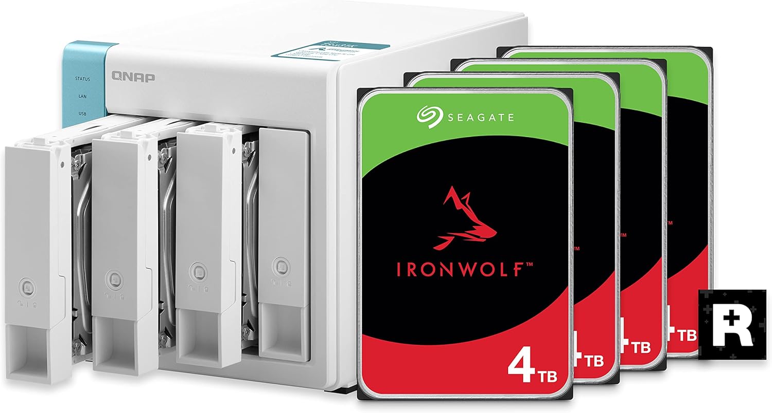 QNAP 4 Bay Home NAS with 12TB Storage Capacity